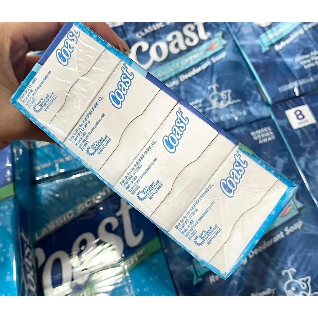 Lốc 8 cục xà phòng Coast Classic Scent Refreshing Deodorant Soap 113g/cục
