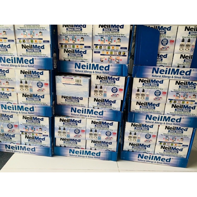 Bộ rửa mũi NeilMed Sinus Rinse 250 gói muối