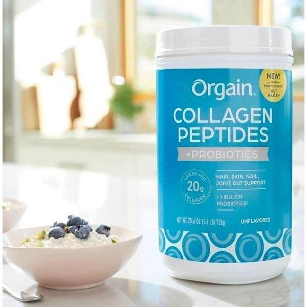 Bột Collagen Peptides + Probiotics Orgain 726g chính hãng của Mỹ
