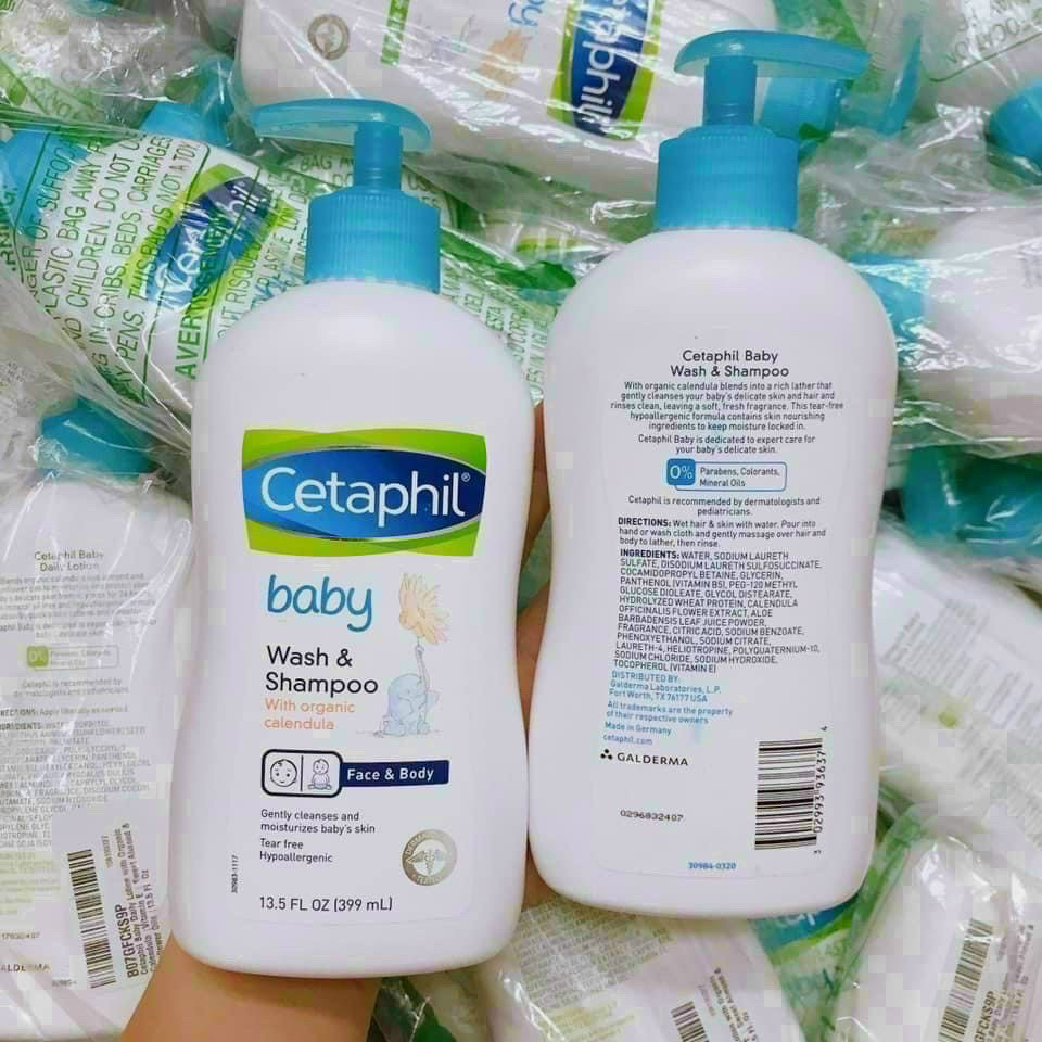 Sữa tắm gội dịu nhẹ cho Bé Cetaphill chai 400ml
