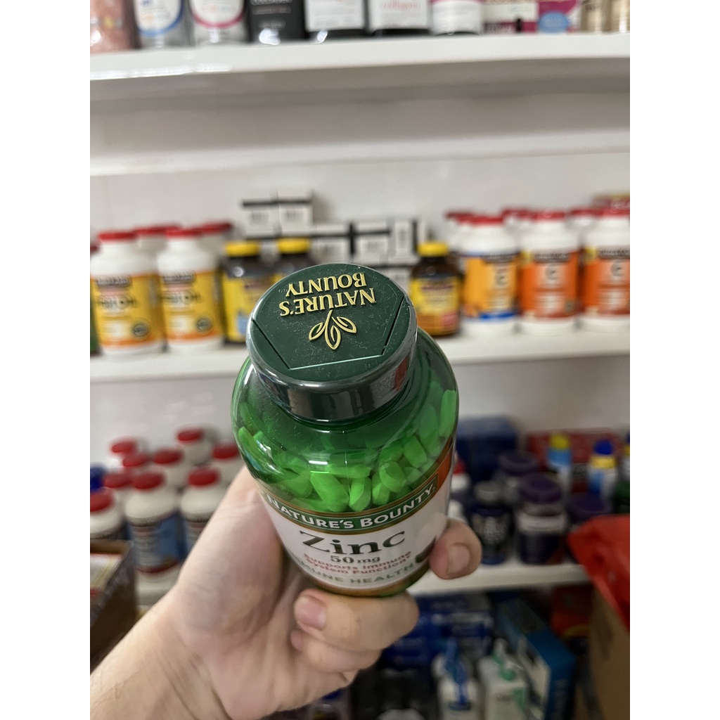 Viên Uống Bổ Sung Kẽm Nature's Bounty Zinc 50mg – Hộp 400 Viên