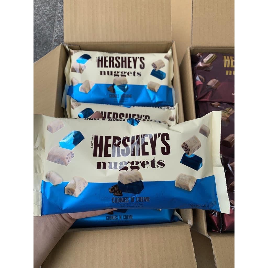 [DATE 2024]Socola Hershey‘s Nuggets Cookies’n’ Creme  Gói 344 gram