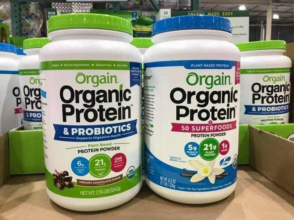 Bột Protein hữu cơ Orgain Organic Protein & Superfoods 1200g hương Vani và hương socola