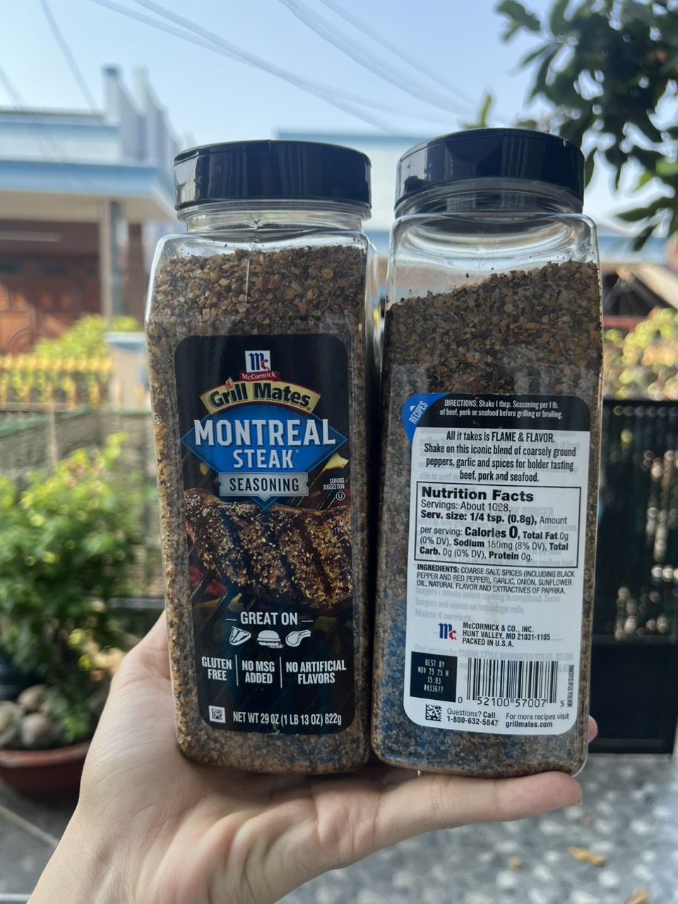 [HỘP 822g] Muối ,GIA VỊ TẨM ƯỚP BÒ NƯỚNG Mỹ Grill Mates Montreal Steak Seasoning