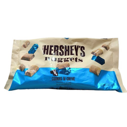 Date 2025 Kẹo Socola Hershey’s Nuggets Cookies ‘N’ Creme White Chocolate 344g