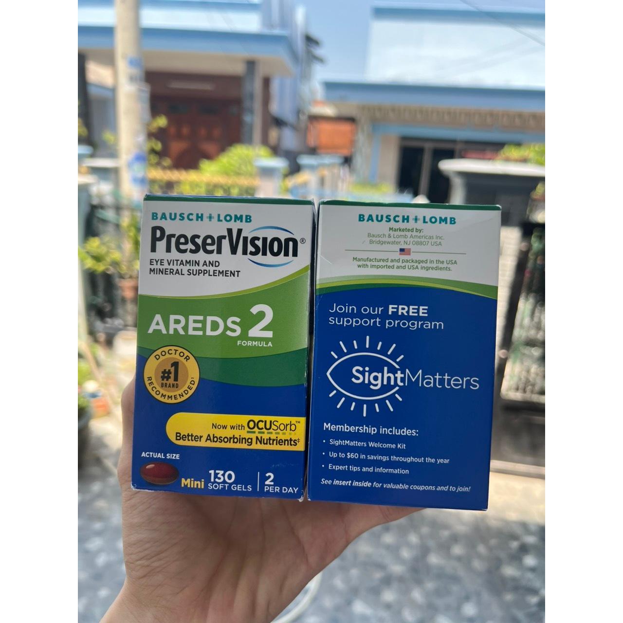 Viên uống sáng mắt cho người lớn Preservision AREDS2 Formula 130 Mini Softgels