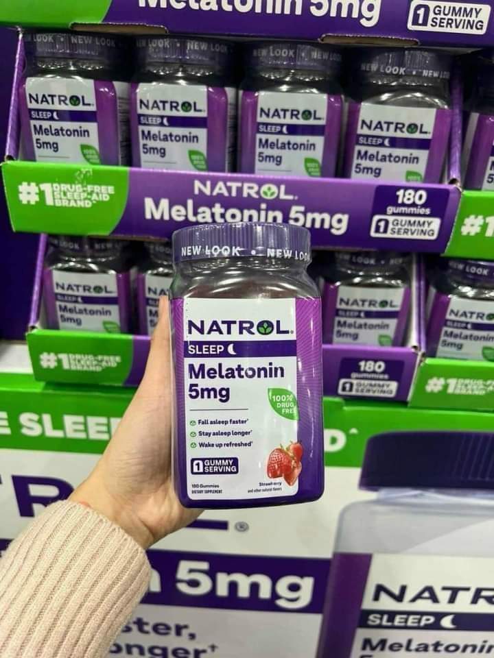 Kẹo dẻo giúp ngủ ngon Natrol Gummies Melatonin 5mg 180 viên