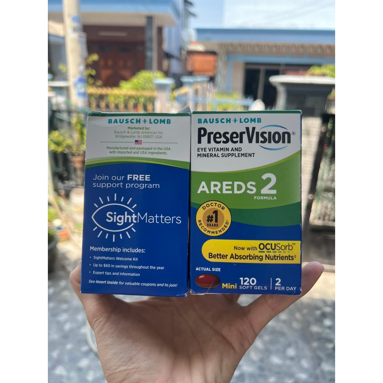 Viên uốn,g bổ mắt PreserVision Areds 2 Formula 120 viên Mỹ