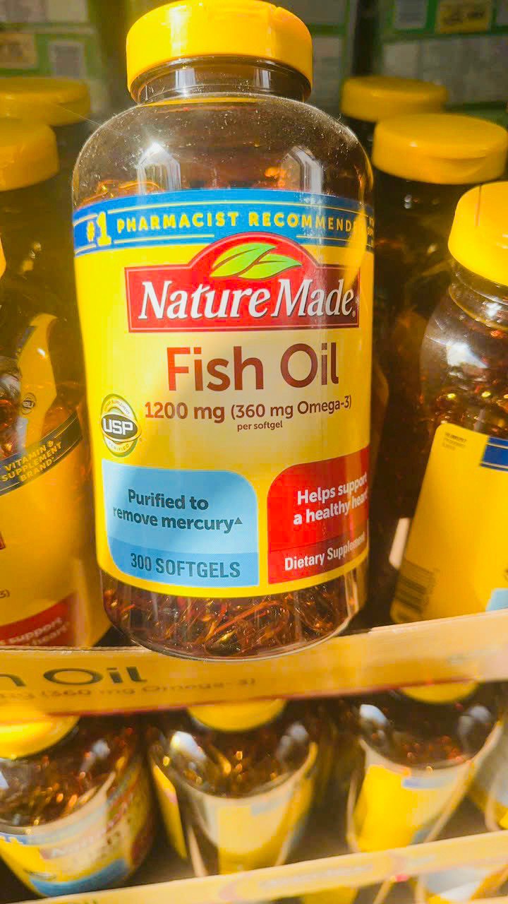 [CHÍNH HÃNG MỸ] Viên Dầu Cá Nature Made Fish Oil 1200mg – Hộp 300 Viên