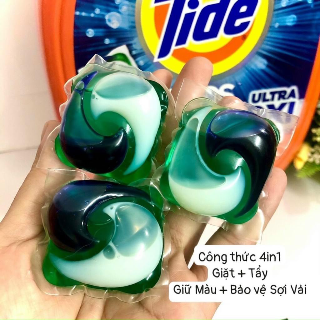 VIÊN GIẶT Tide Oxi 4 in 1 hộp 104v - Mỹ 100% mẫu mới Thùng 104 Viên