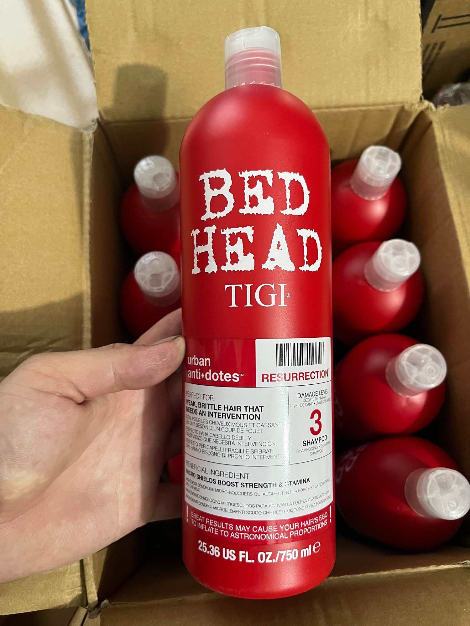 Cặp Dầu Gội Xả Phục Hồi Tóc Hư Tổn TIGI Bed Head Urban Antidotes Resurrection (Epic Size) 750ml