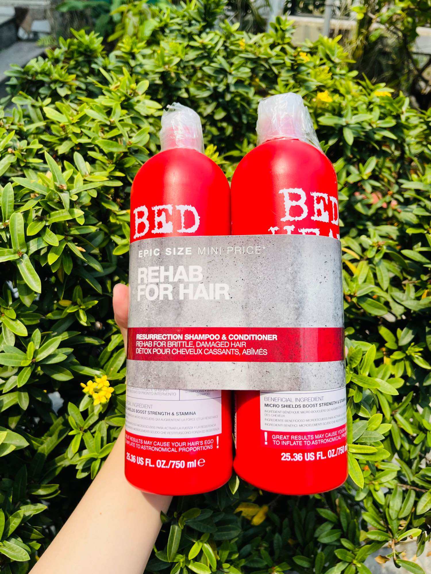 Cặp Dầu Gội Xả Phục Hồi Tóc Hư Tổn TIGI Bed Head Urban Antidotes Resurrection (Epic Size) 750ml