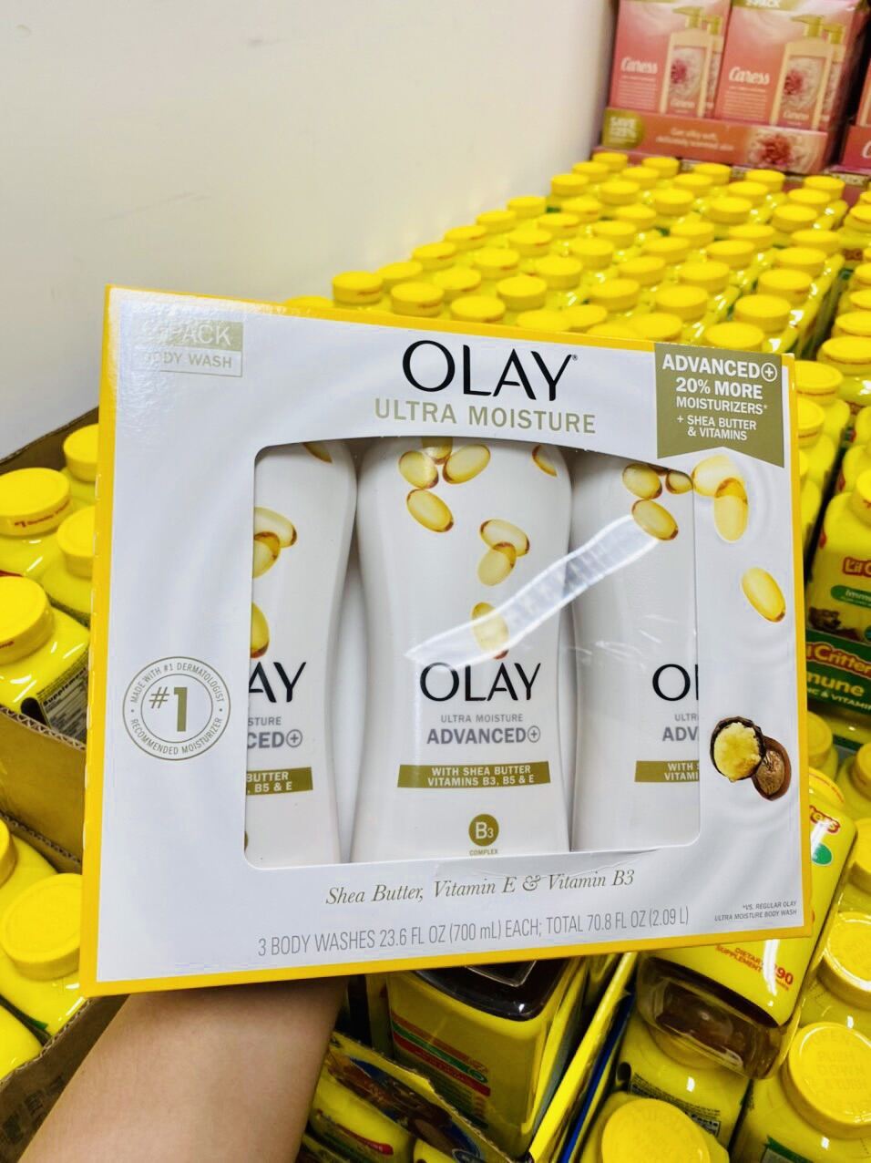 Sữa tắm Olay Advanced Moisture 700ml (Set  3 chai) MỸ