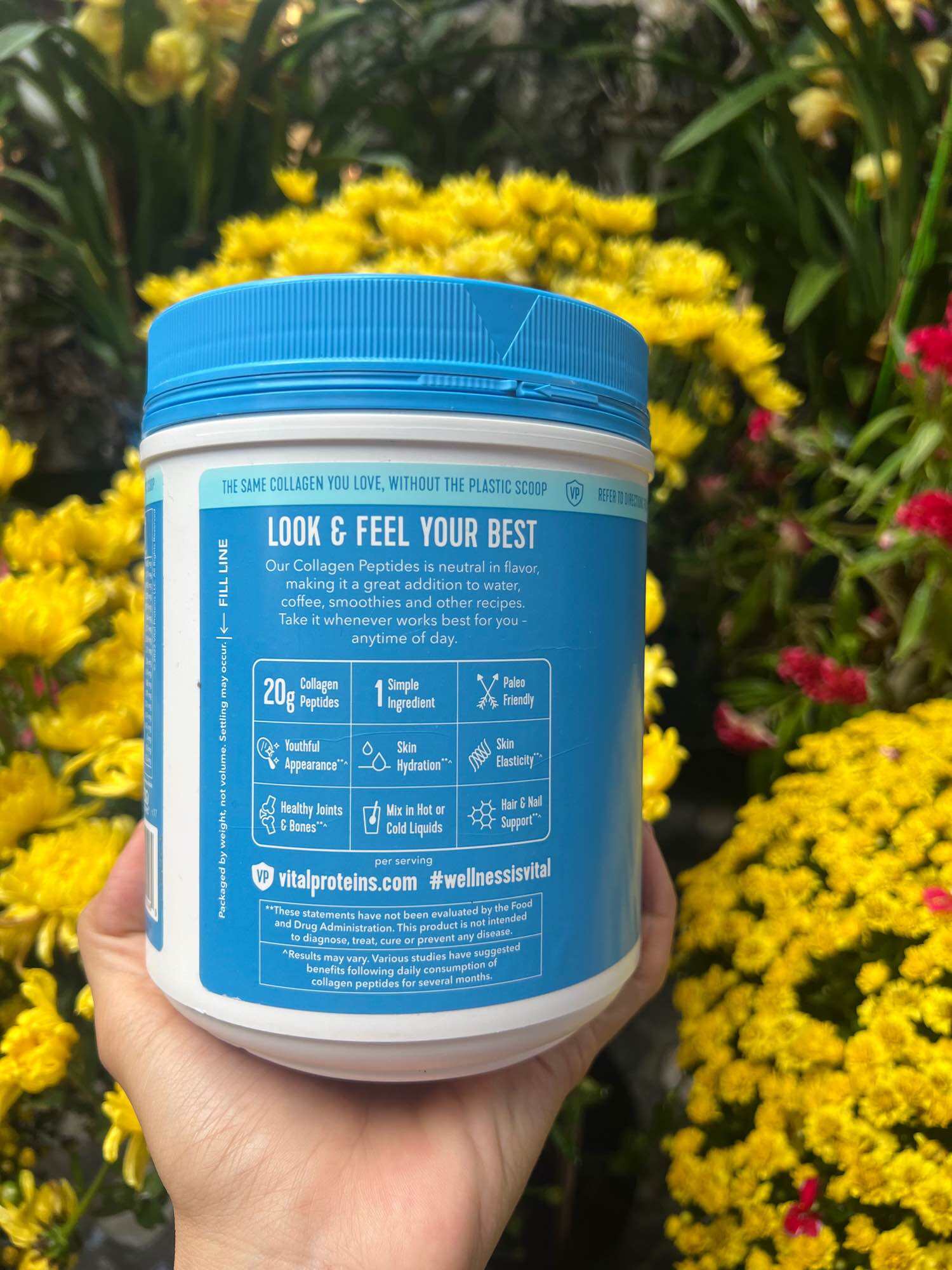 Collagen bột thủy phân vital proteins collagen peptides 567g mỹ