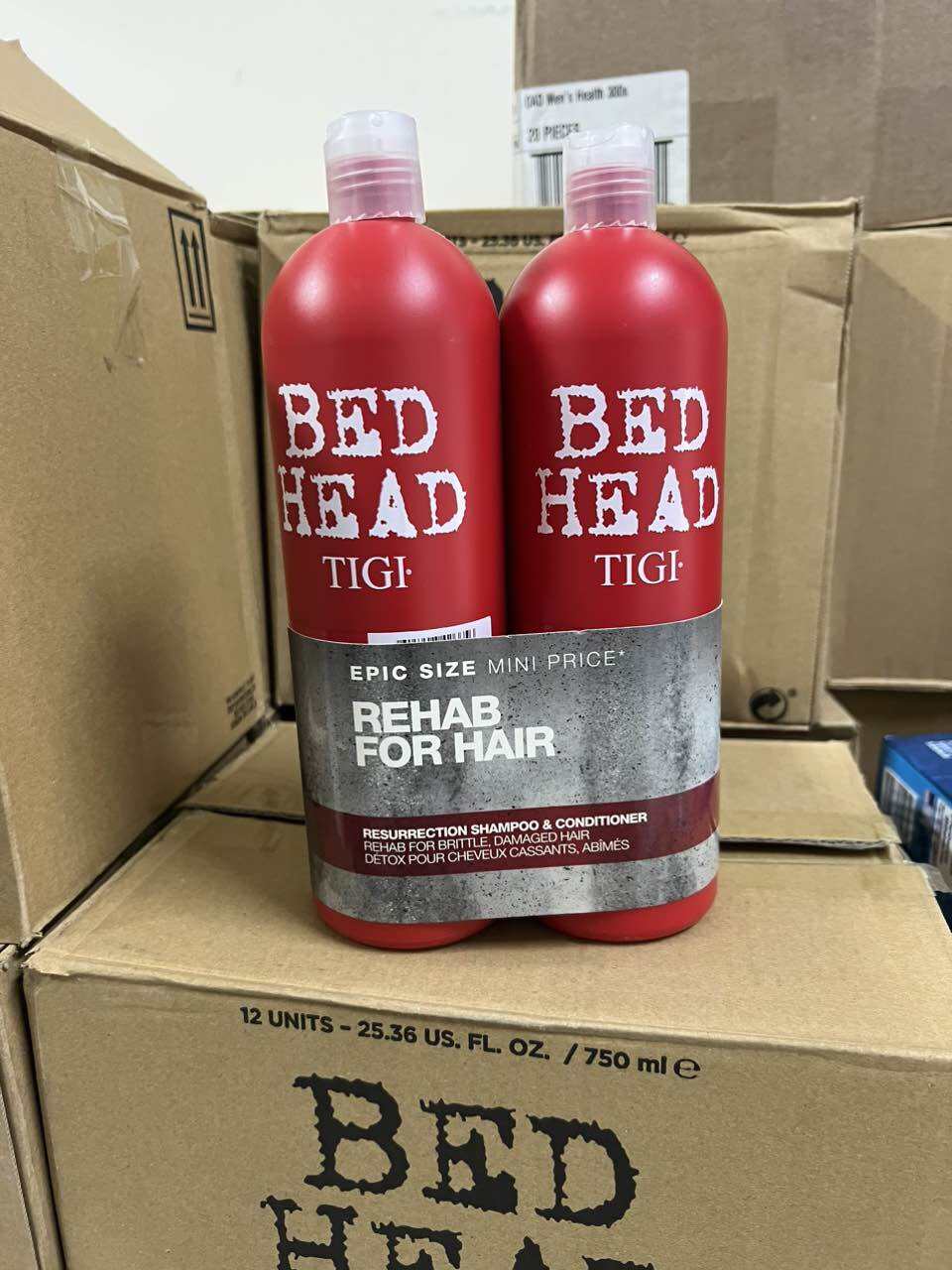 Cặp Dầu Gội Xả Phục Hồi Tóc Hư Tổn TIGI Bed Head Urban Antidotes Resurrection (Epic Size) 750ml