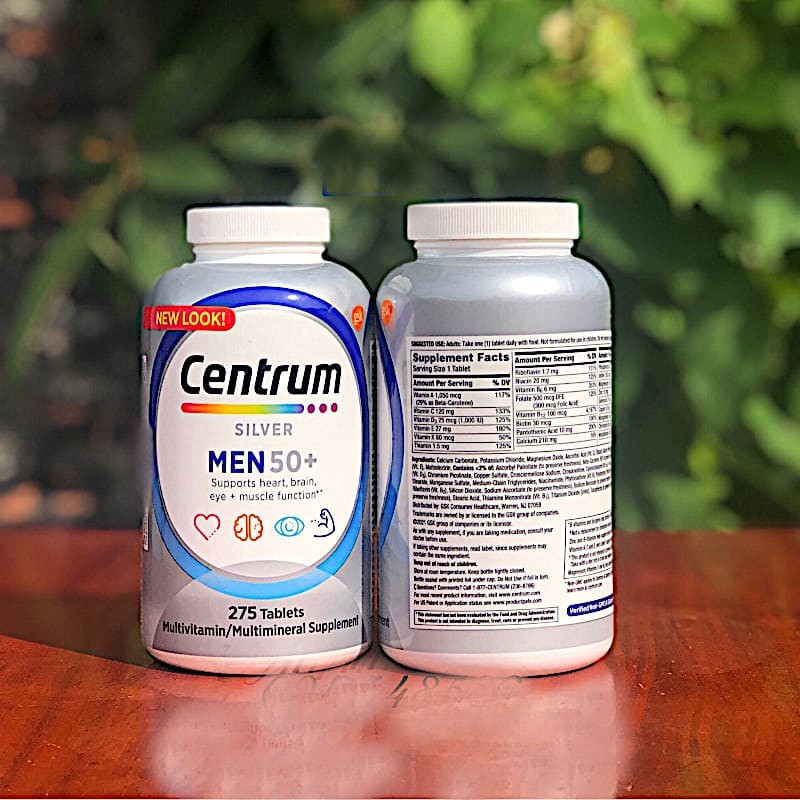 VIÊN UỐNG BỔ SUNG VITAMIN TỔNG HỢP CHO NAM GIỚI TRÊN 50 TUỔI CENTRUM SILVER MEN 50+ HỘP 200 VIÊN CỦA MỸ