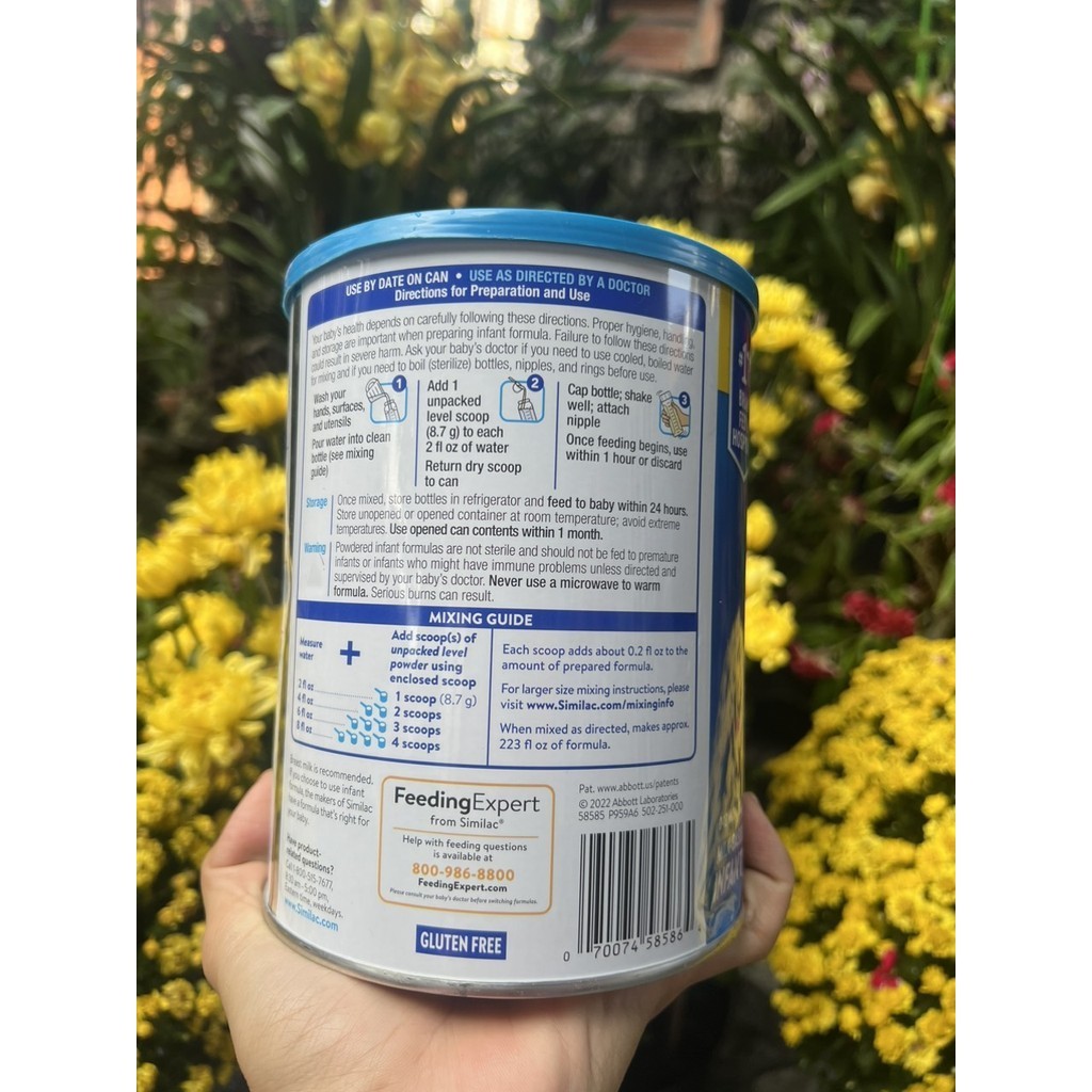 SỮA BỘT SIMILAC ADVANCE OPTIGRO HỘP LỚN 873G CỦA MỸ