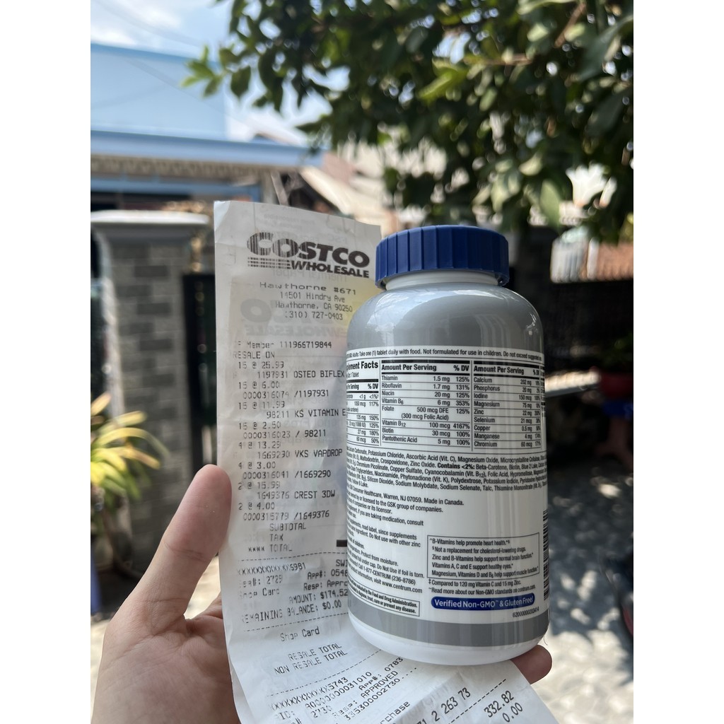 Bổ tổng hợp Centrum Silver Ultra Men's 50+ chai 275 viên từ Mỹ. Vitamin cho đàn ông trên 50 tuổi