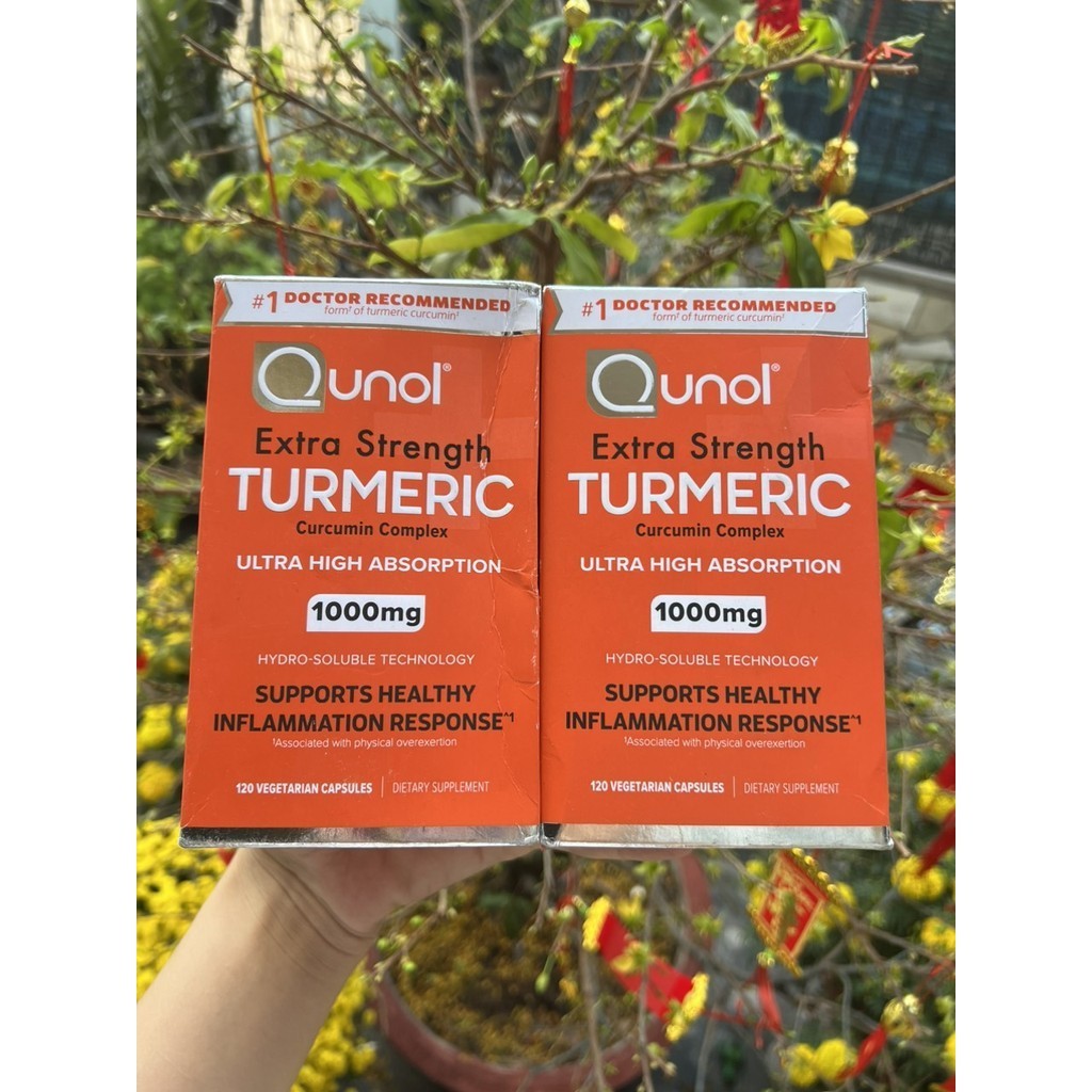 VIÊN TINH CHẤT NGHỆ TƯƠI 120 viên QUNOL EXTRA STRENGTH TURMERIC CURCUMIN COMPLEX 1000MG MỸ