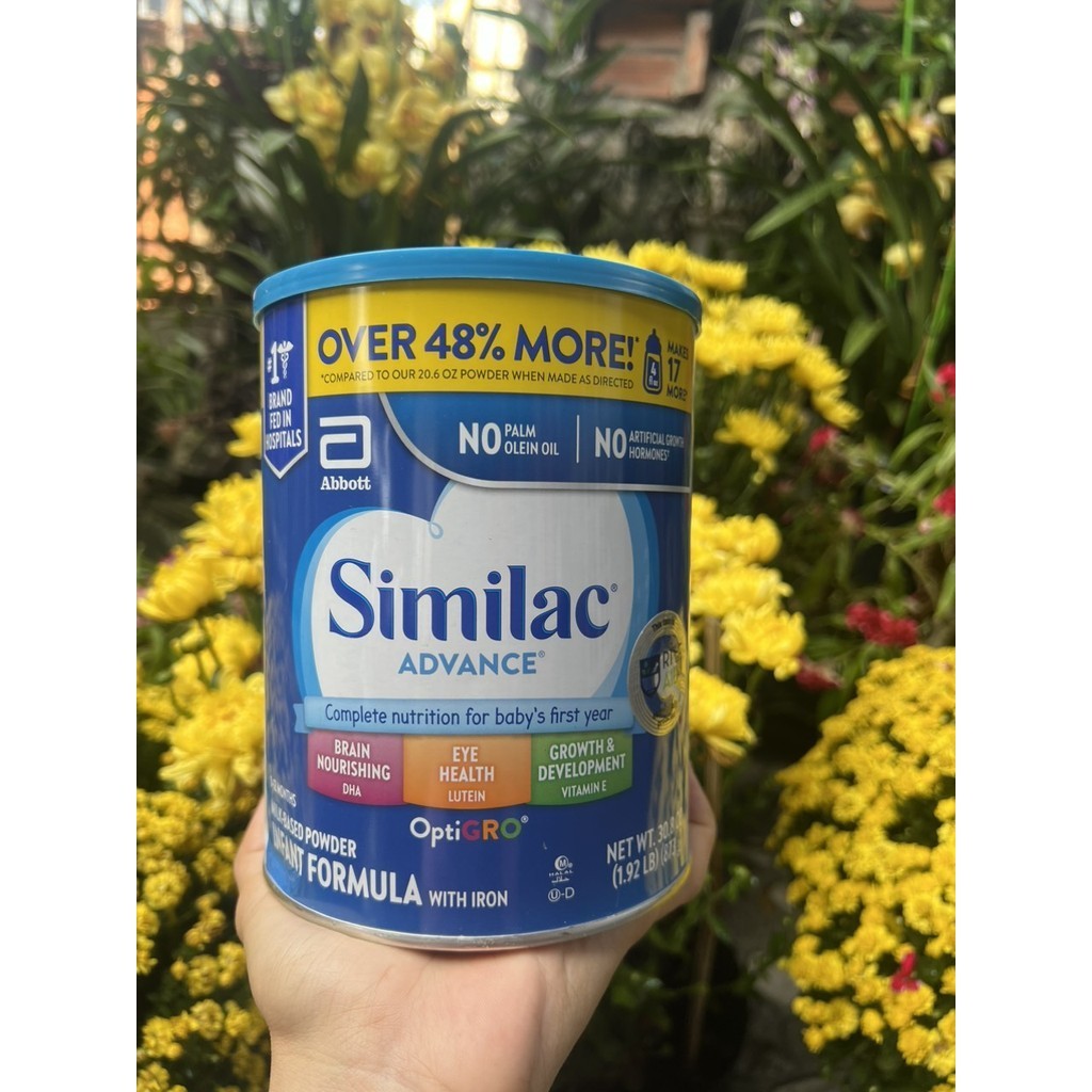SỮA BỘT SIMILAC ADVANCE OPTIGRO HỘP LỚN 873G CỦA MỸ
