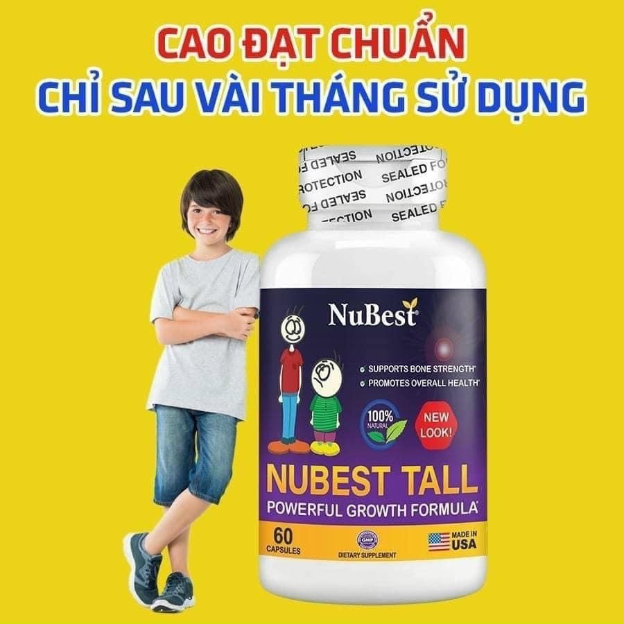 Viên uống NuBest Tall 10+ tăng chiều cao cho bé từ 10 tuổi 60 viên của Mỹ