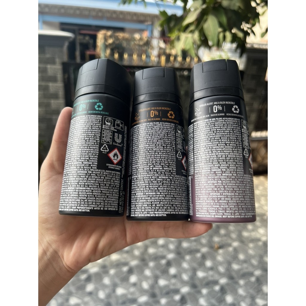 Được chọn mùi theo yêu cầu Xịt khử mùi Body Nam AXE