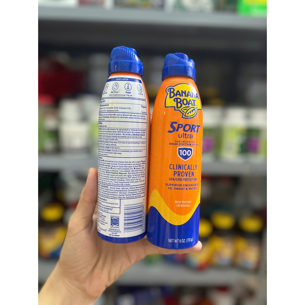 Xịt Chống Nắng Body Banana Boat SPF100 cua MỸ