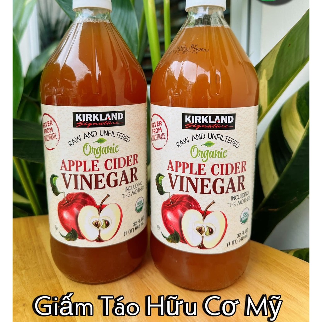 1 chai Giấm táo hữu cơ nguyên chất Kirkland Signature Organic Apple Cider Vinegar