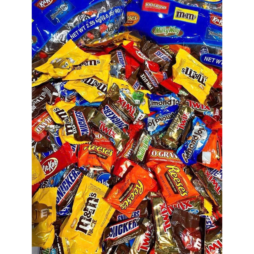 Kẹo Chocolate Tổng Hợp Kirkland 2.55kg mix nhiều socola date 7/2025