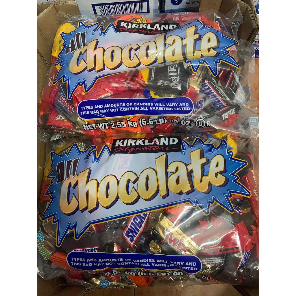 Kẹo Chocolate Tổng Hợp Kirkland 2.55kg mix nhiều socola date 7/2025