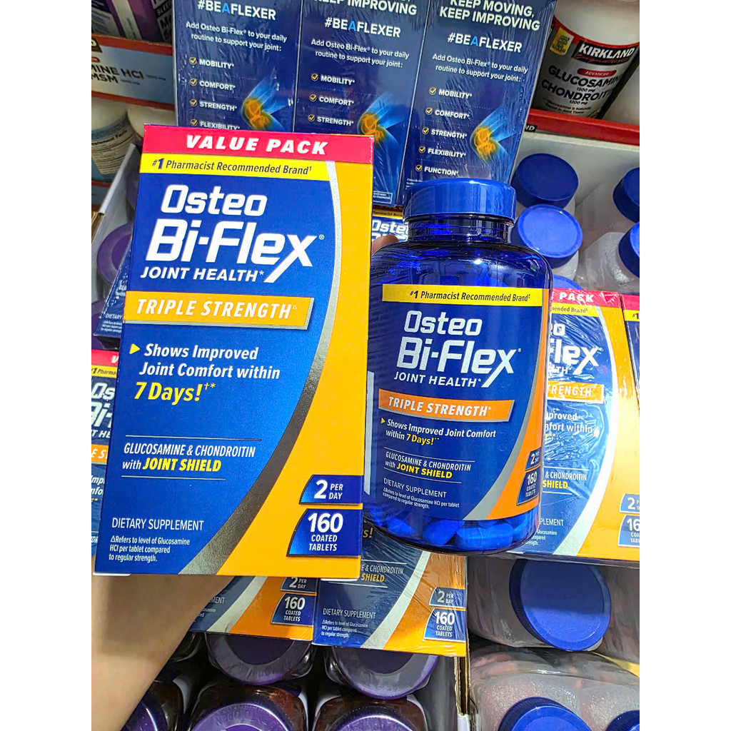 Viên uống Osteo Bi-Flex Triple Strength + Vitamin D Glucosamine Chondroitin with Joint Shield 160 viên