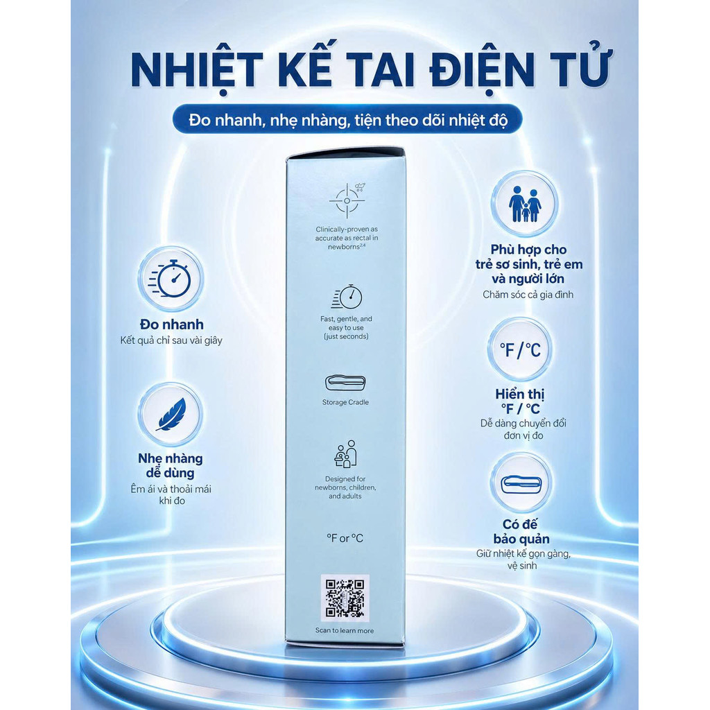 [CHÍNH HÃNG MỸ] Nhiệt Kế Tai Điện Tử Braun ThermoScan 5 (IRT6500) – Độ Chính Xác Tuyệt Đối Cho Cả Gia Đình
