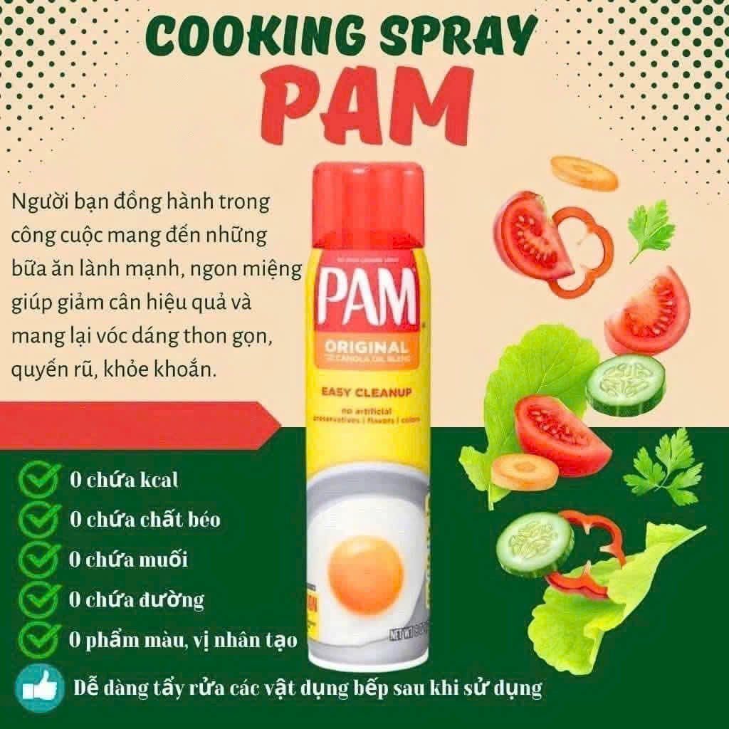 Xịt chống dính PAM Original 340g – Hàng Mỹ – Hàng Mỹ chính hãng