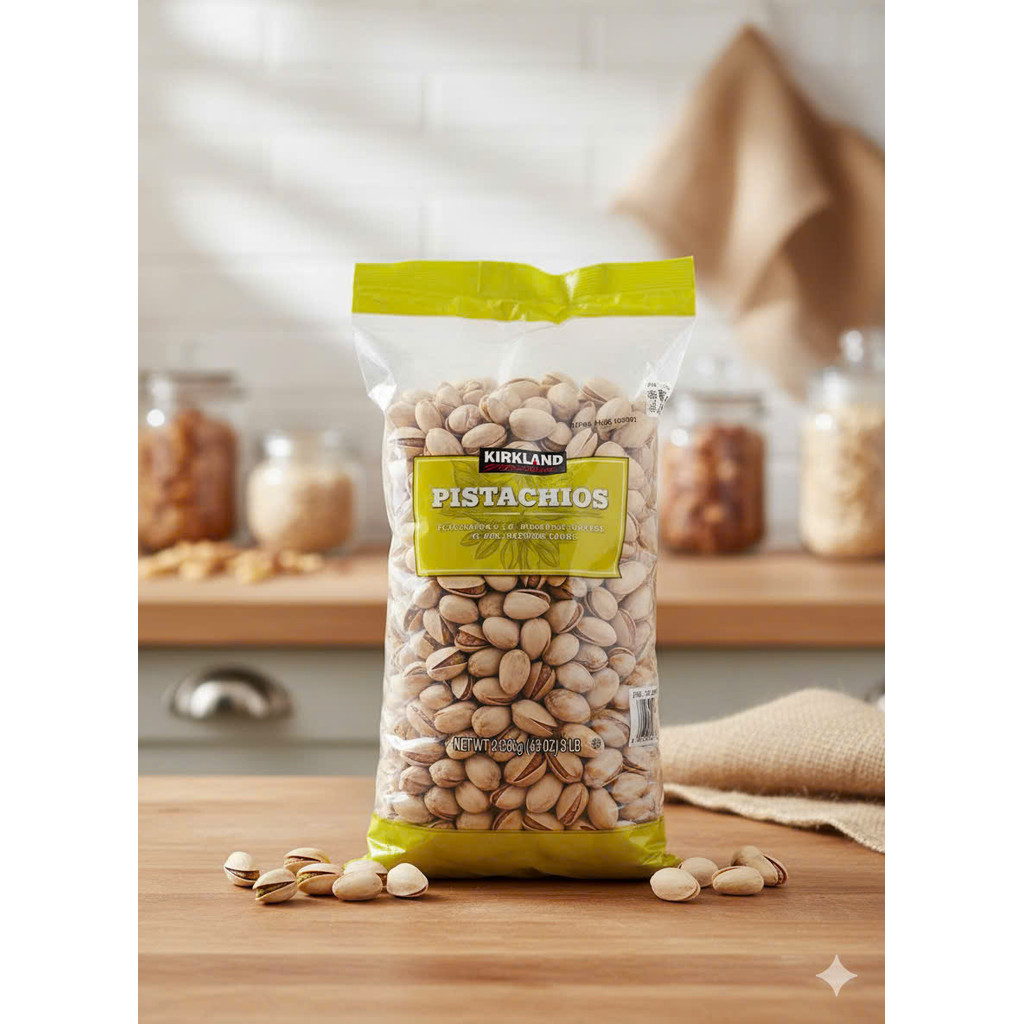 Hạt Dẻ Cười Rang Muối Kirkland Pistachios 1.36kg – Hàng Mỹ Cao Cấp 1.36ky