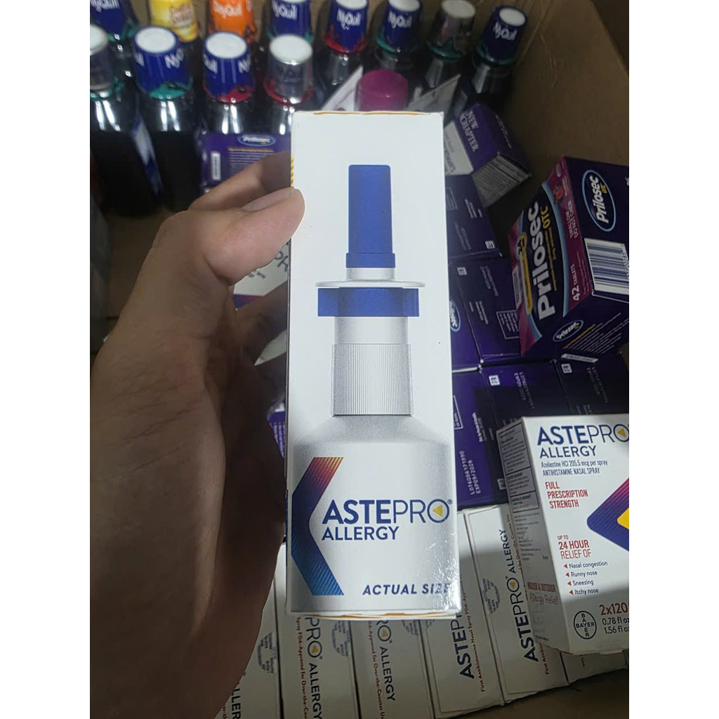 Chai Xịt Mũi Kháng Histamine Trị Dị Ứng Astepro Allergy Full Prescription Strength (Hộp 2 Chai x 120 Lượt Xịt)