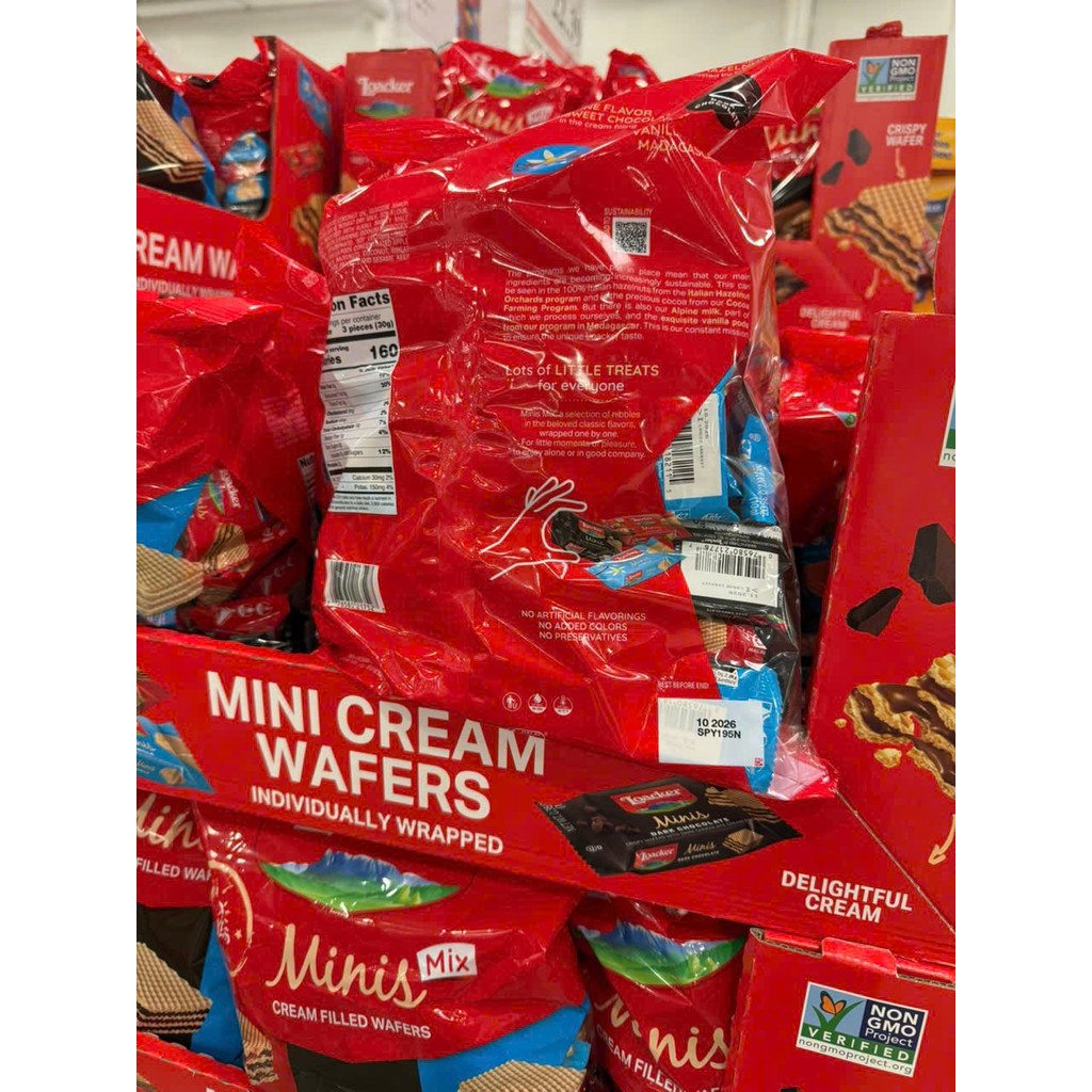 Loacker Minis Mix 800g – Bánh Wafer Mini 3 Vị – Giòn Thơm Ăn Là Ghiền
