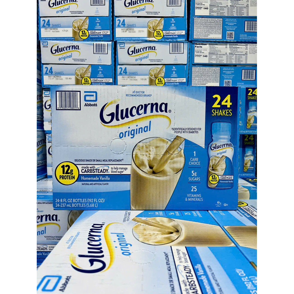[CHÍNH HÃNG MỸ] Sữa Nước Glucerna Original – Giải Pháp Dinh Dưỡng Chuyên Biệt Cho Người Tiểu Đường (Thùng 24 Chai)