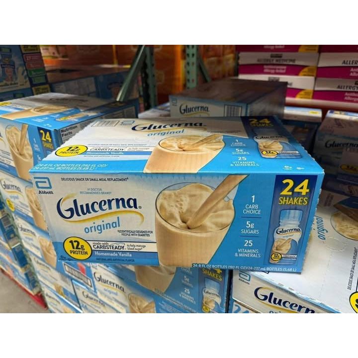 [CHÍNH HÃNG MỸ] Sữa Nước Glucerna Original – Giải Pháp Dinh Dưỡng Chuyên Biệt Cho Người Tiểu Đường (Thùng 24 Chai)