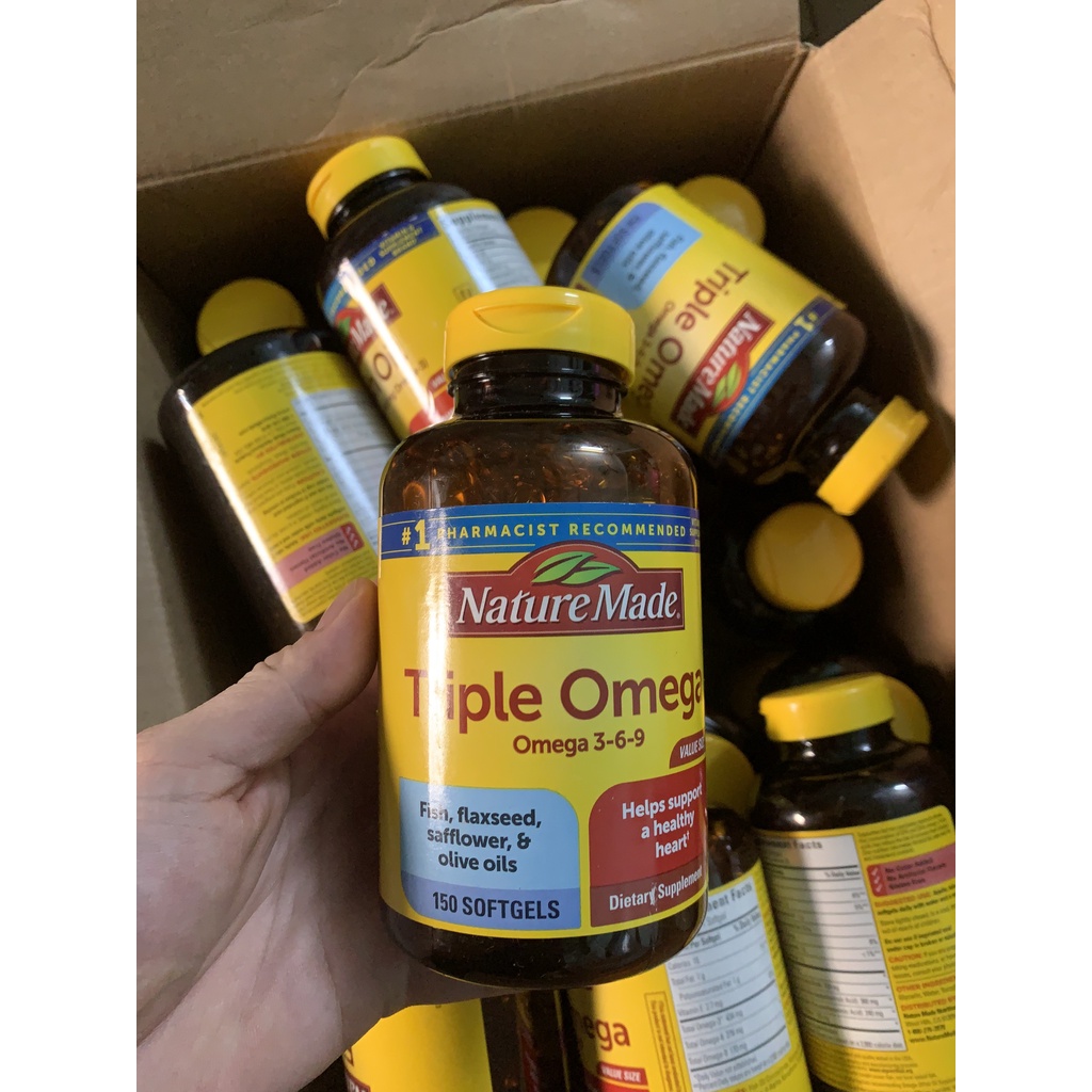 Viên uống Triple Omega 369 Nature Made 150 viên của Mỹ (Cam kết hàng chính hãng USA)