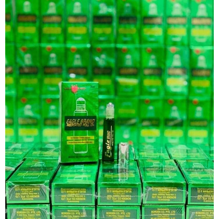 [CHÍNH HÃNG SINGAPORE] Dầu Gió Xanh Con Ó Dạng Lăn – Eagle Brand Medicated Roll On 8ml