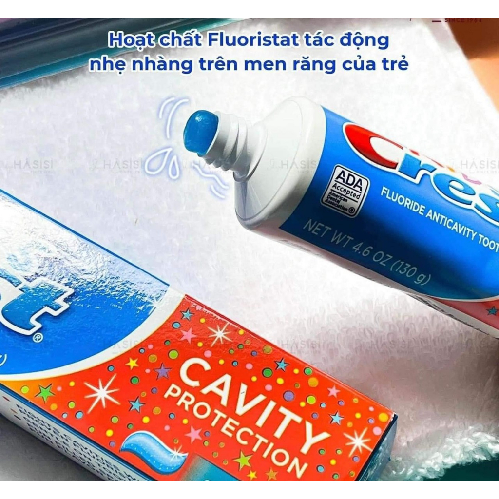 lốc 5cây) Kem đánh răng cho bé Kid’s Crest Cavity Protection