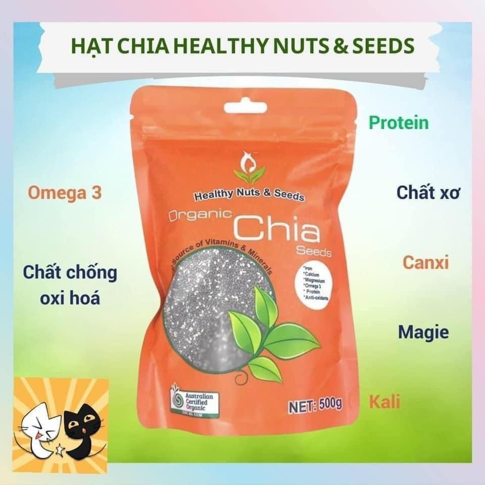 Hạt chia Úc hữu cơ Healthy Food Organic Chia Seed Orange t ốt cho sức khỏe 500g
