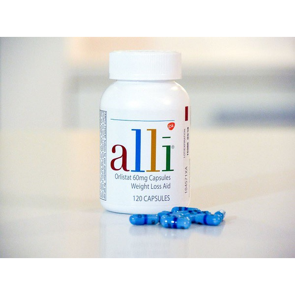 Viên uống giảm cân Alli Orlistat 60mg Capsules Weight Loss Aid 60 viên