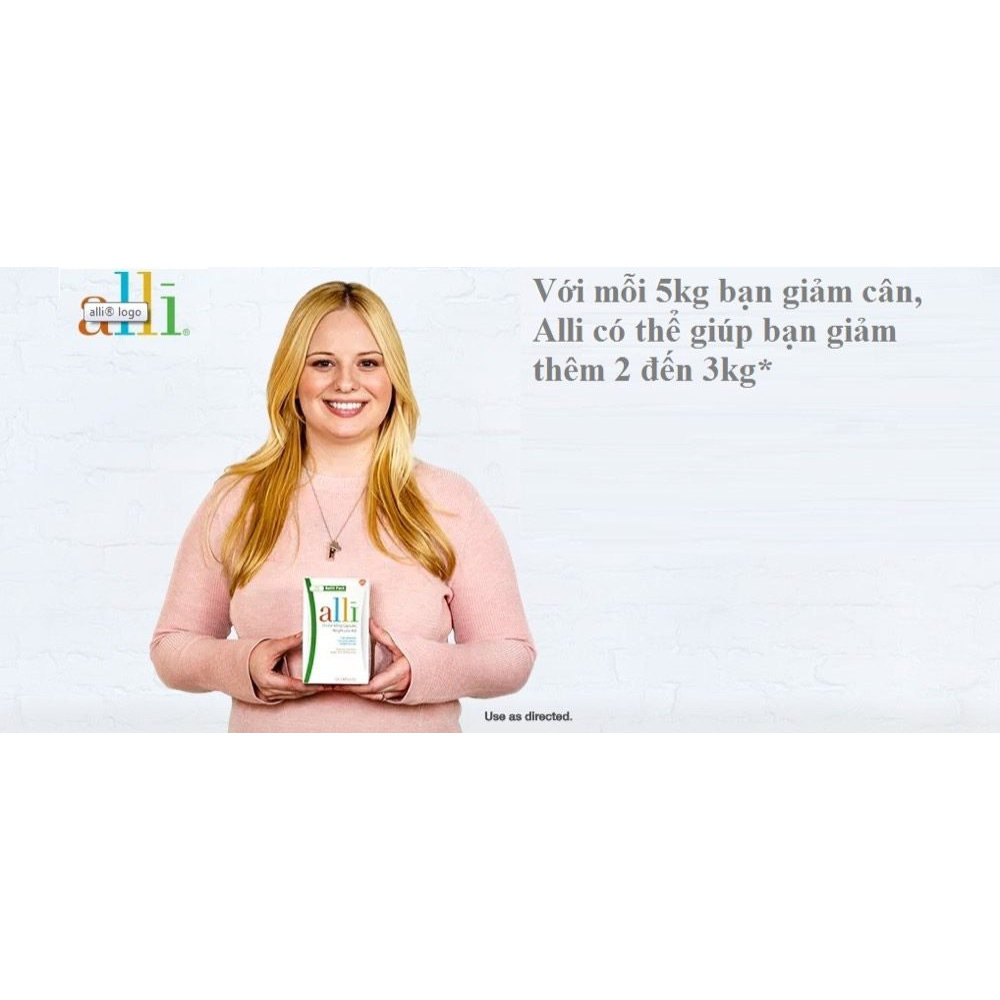 Viên uống giảm cân Alli Orlistat 60mg Capsules Weight Loss Aid 60 viên