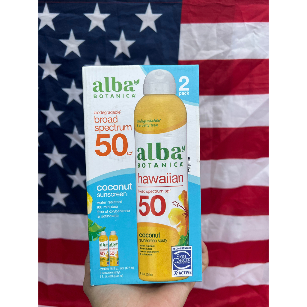 Kem Chống Nắng Dạng Xịt Alba Botanica Hawaiian SPF50 236ml