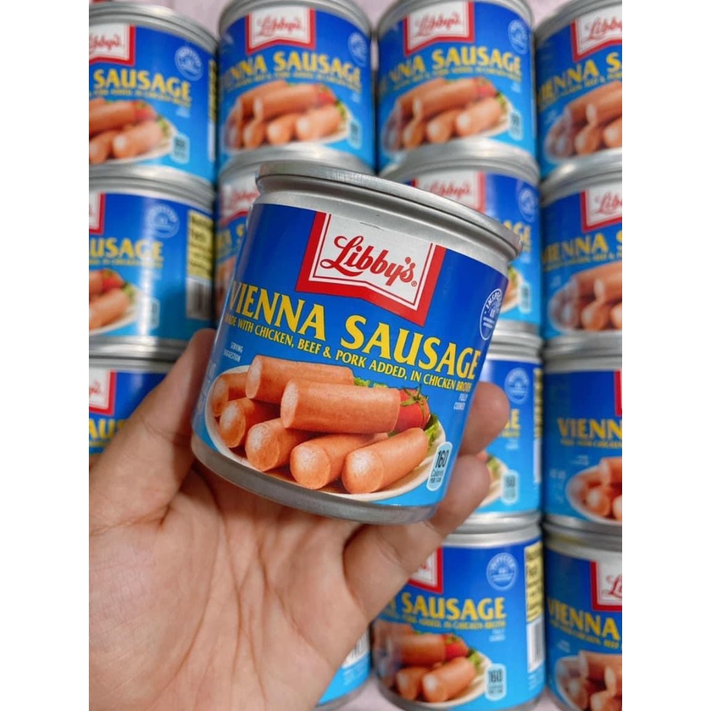 Thùng 18 lon Xúc Xích Libby Vienna Sausage Của Mỹ 130g/lon