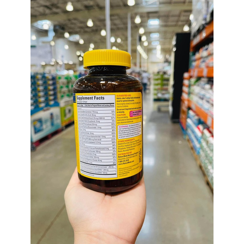 Vitamin DHA Nature Made Mỹ 150 Viên Bổ Sung DHA Cho Bà Bầu