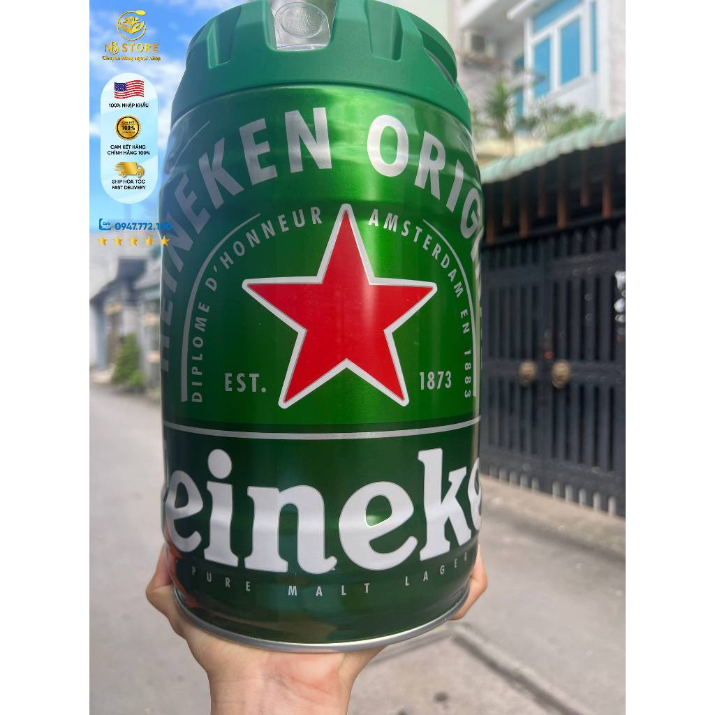Giao Hỏa Tốc Bia Heineken Hà Lan bom 5 lít - Bia Ken Boom