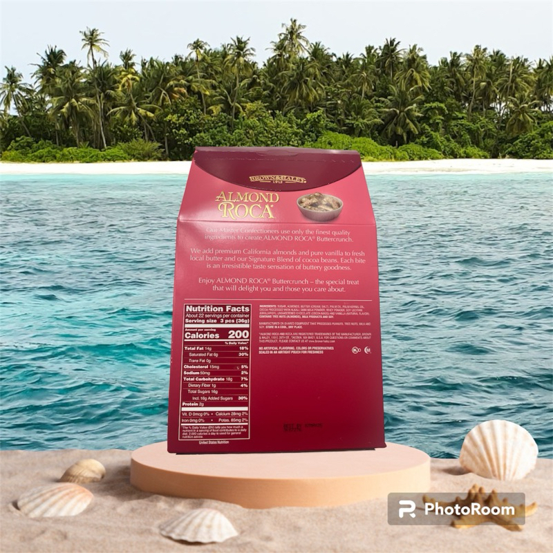 KẸO SOCOLA BƠ ĐƯỜNG HẠT HẠNH NHÂN BROWN & HALEY ALMOND ROCA HỘP LỚN 793G CỦA MỸ