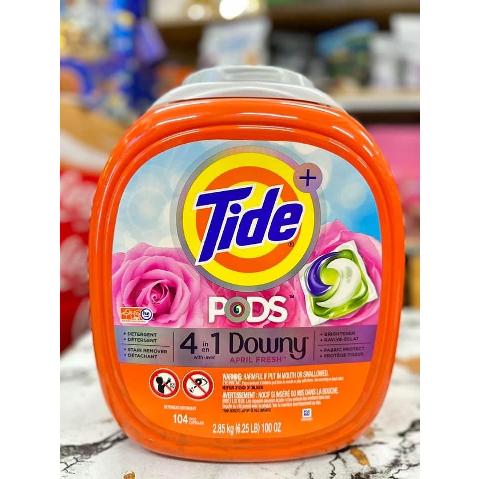 Viên giặt xả Tide Pods 4in1 Downy (104 viên)